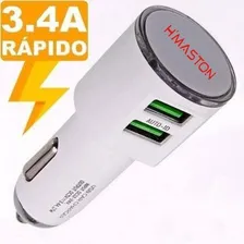 Carregador Celular Smartphone Veicular Carro Turbo 2usb Cabo Foto mini 2