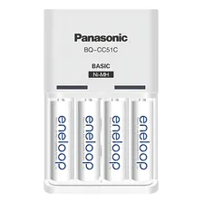 Carregador Com 4 Pilhas Aa Eneloop 2000mah Panasonic Foto mini  3