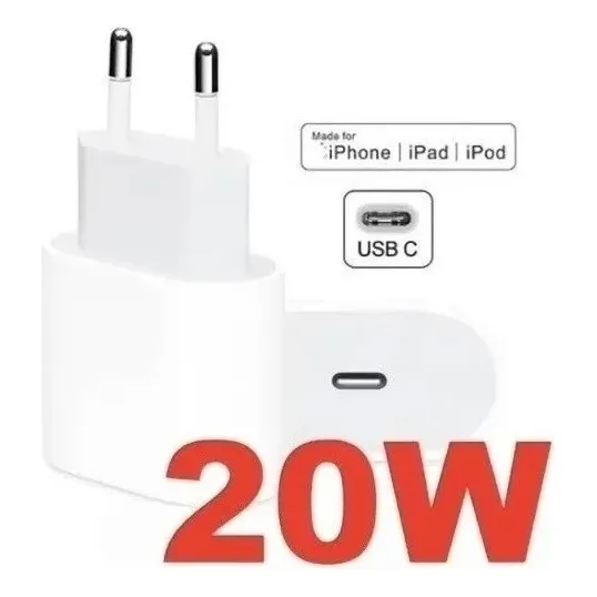 Carregador CompatÃvel Com Apple Carregador Rapido Carregador Homologado Pela Anatel Carregador Fast Fonte Usb-c 20w Turbo CompatÃvel 8 x xr 11 12 12 pro 13 13 pro 13 pro max 14 14 pro 14 pro max Foto 1