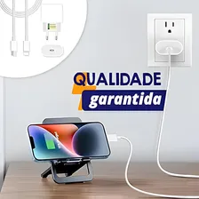 Carregador Compatível Com Apple Carregador Rapido Carregador Homologado Pela Anatel Carregador Fast Fonte Usb-c 20w Turbo Compatível Com iPhone 11 12 13 14 Pro Max iPad iPod Cor Branco Vtr Eletronics Foto mini 4