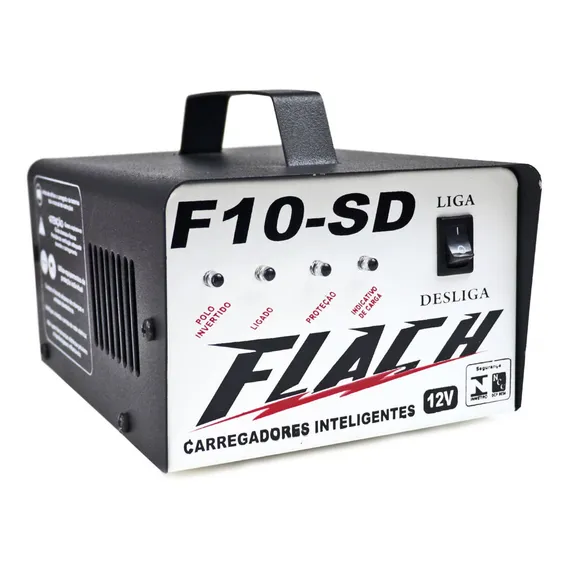 Carregador De Bateria Inteligente 10a 12v Flach - F10 Sd Foto 1