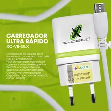 Carregador De Celular Ultra Rápido Usb Turbo 2.8a Xcell V8 Foto mini 3