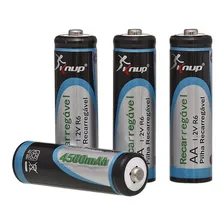 Carregador De Pilhas Recarregáveis + 4 Pilhas Aa Bivolt Knup Foto mini  3