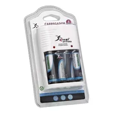 Carregador De Pilhas Recarregáveis + 4 Pilhas Aa Bivolt Knup Foto  mini 1