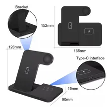 Carregador Dock Station P/ Apple Watch Airpod iPhone Samsung Cor Branco Foto mini 3