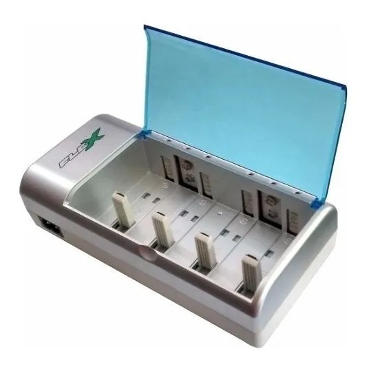 Carregador Flex Fx-c06 Bivolt P/aa/aaa/c/d/9v Foto 1