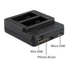 Carregador Gopro Hero3 - Duplo Mini E Micro Usb Foto mini 1