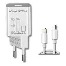 Carregador Hmaston + Cabo P/ iPhone Do 5 Ao 13 30w Cor Preto Foto mini 1