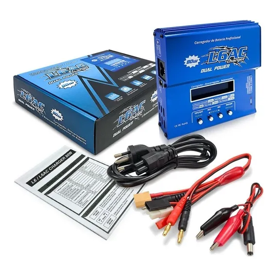 Carregador Leao L6ac Lipo Life Nimh Imax B6ac Airsoft Aero Voltagem De Entrada Foto 1