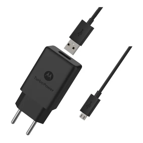 Carregador Motorola Turbo Power 18w Micro-USB Cor Preto Foto 1