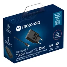 Carregador Motorola Turbo Power 50w - Cabo Usb-c Preto Foto mini 1