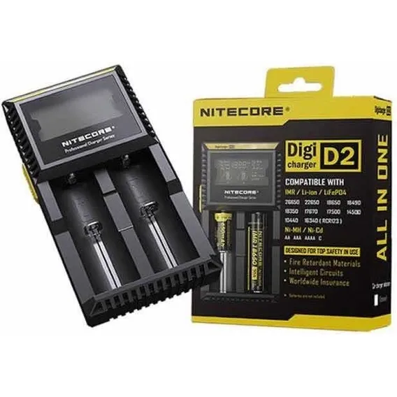 Carregador Nitecore Digital D-2 Para Bateria Foto 1