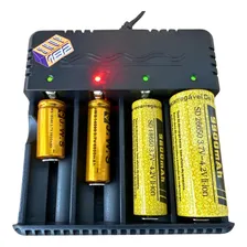 Carregador Para 4 Baterias 18650 E 26650 Bivolt Quadruplo Foto mini  3