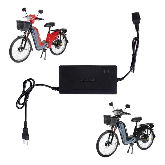 Carregador Para Bicicleta Elétrica 48v 12ah Compatível Souza Foto 1