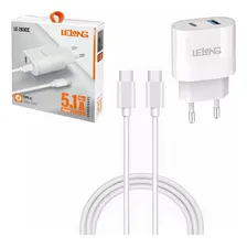 Carregador Para Celular Tipo C Turbo Le-283cc Branco Foto mini 2