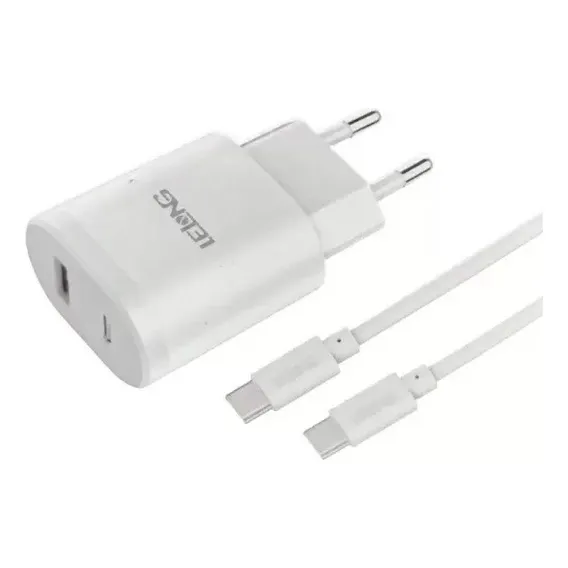 Carregador Para Celular Tipo C Turbo Le-283cc Branco Foto 1