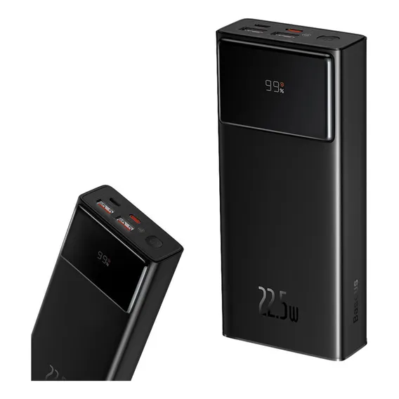 Carregador Portátil Potente Baseus 22.5w 2x Usb E Usb-c Foto 1