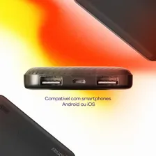Carregador Portátil Power Bank 5.000mah Universal Geonav Preto Geonav Foto mini 3