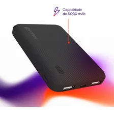 Carregador Portátil Power Bank 5.000mah Universal Geonav Preto Geonav Foto mini 2