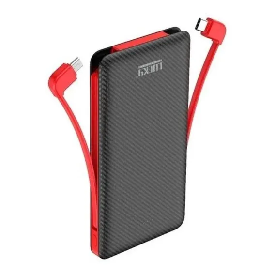 Carregador Portátil Power Bank Lucky 10000mah 3 Modelos Led Foto 1