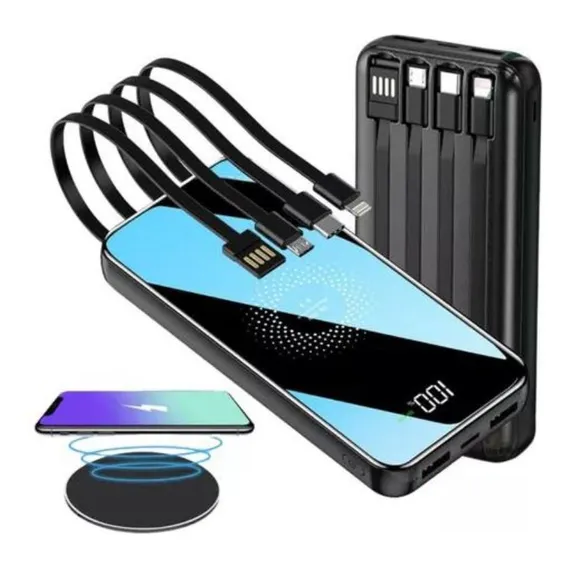 Carregador Portátil Power Bank Sem Fio Indução Foto 1