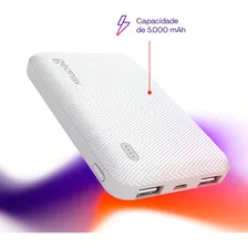 Carregador Portátil Powerbank 5000mah Geonav Branco Foto mini 2