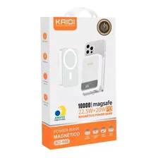 Carregador Power Bank 10000 Mah Kaidi Magnético Cor Branco Foto mini 1