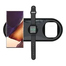 Carregador Sem Fio 3 Em 1 Indução Turbo Hrebos Cor Preto Foto mini 3