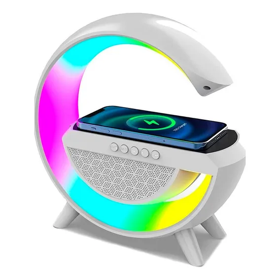 Carregador Sem Fio Luminária G Speaker Rgb Carregador Foto 1