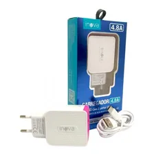 Carregador Turbo Celular Tipo C 2 Portas Usb Turbo Inova Foto mini 1