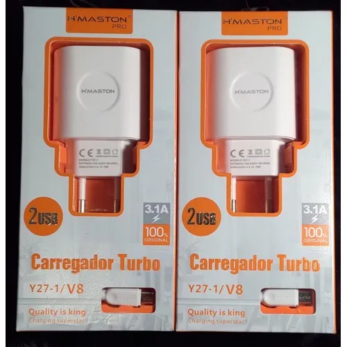 Carregador Turbo H'maston Y21-1/v8 Cor Branco Foto 1
