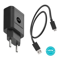 Carregador Turbo Power Motorola 18w Cabo Micro Usb Preto Foto mini 3