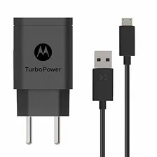 Carregador Turbo Power Motorola 18w Cabo Micro Usb Preto Foto mini 2