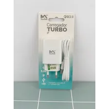 Carregador Turbo Rápido Ip Usb 5.0a Branco Foto mini  3