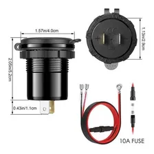 Carregador Usb Veicular Duplo Turbo Aluminium Qc3.0 Cor Preto/led Vermelho Foto mini 4