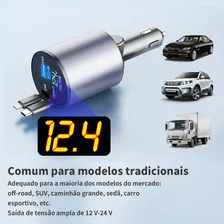 Carregador Veicular Turbo Cabo Retrátil Carregador Tipo C iPhone,tomada Usb Veicular Carregamento Super Rápido De Até 100 W Para iPhone Samsung Motorola Xiaomi Foto mini 4