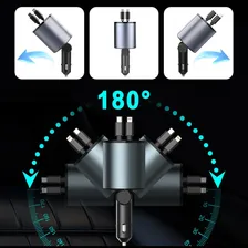 Carregador Veicular Turbo Cabo Retrátil Carregador Tipo C iPhone,tomada Usb Veicular Carregamento Super Rápido De Até 100 W Para iPhone Samsung Motorola Xiaomi Foto mini 2