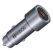 Carregador Veicular Turbo Carro Celular 2x Usb Tipo C 60w Foto mini 2