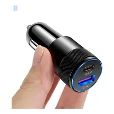Carregador Veicular Turbo Usb-c Carro 70w P/ Apple iPhone 10 Cor Preto Foto mini 4
