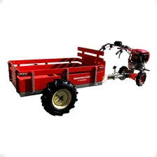 Carreta Tracionada Fixa 400kg Para Motocultivador Cor Vermelho Foto mini  2