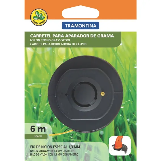 Carretel 1 Fio Nylon 1,3 Mm Tramontina Aparador Grama 6 M Foto 1