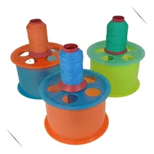 Carretilha 15 Cm Plastico Pipa Com Linha Colorida Infantil P Foto mini  3