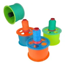 Carretilha 15 Cm Plastico Pipa Com Linha Colorida Infantil P Foto  mini 1