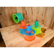 Carretilha 15 Cm Plastico Pipa Com Linha Colorida Infantil P Foto mini  2