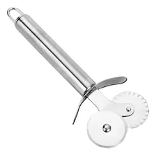 Carretilha Dupla Cortador Inox Massa Pastel Pizza Foto mini  3