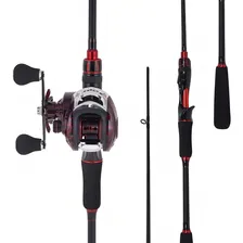 Carretilha Pesca Esquerda Proberos + Carbono Carretilha Cor Preto/vermelho Foto mini 2