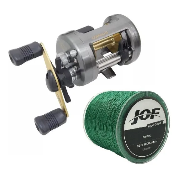 Carretilha Pesca Shimano Corvalus 400 401 E Linha Multi 300m Cor Prata Foto 1
