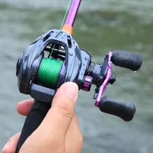 Carretilha Sougayilang 7.2:1 Relação De Transmissão Drag 9kg Cor Violeta-escuro Lado Da Manivela Direito Foto mini  3