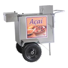 Carrinho Açai Ambulante Com Guarda Sol Com Roda Reforçada Foto mini 1