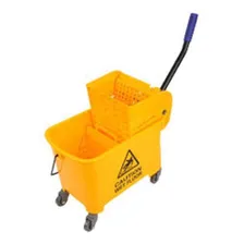 Carrinho Balde Espremedor Limpeza Mop Industrial Amarelo Makeda 2320 Foto mini 4